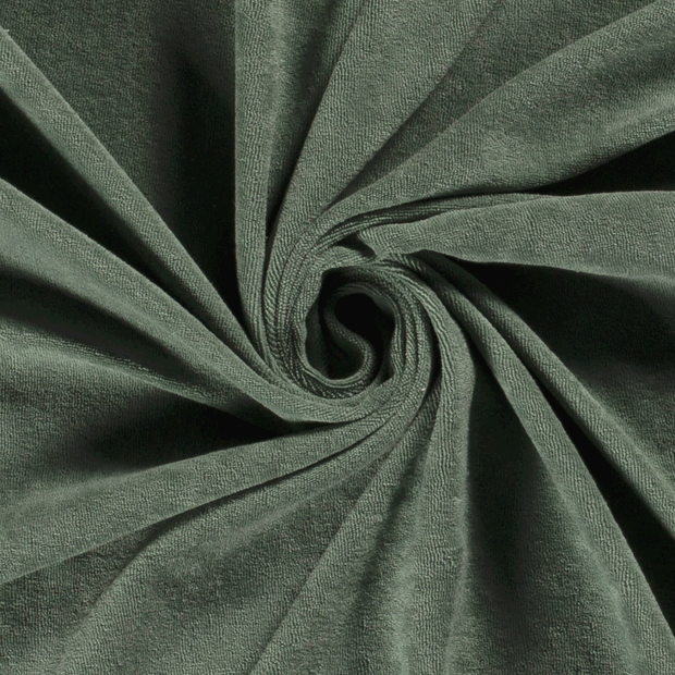 Stretch terry fabric Unicolour Dark Mint