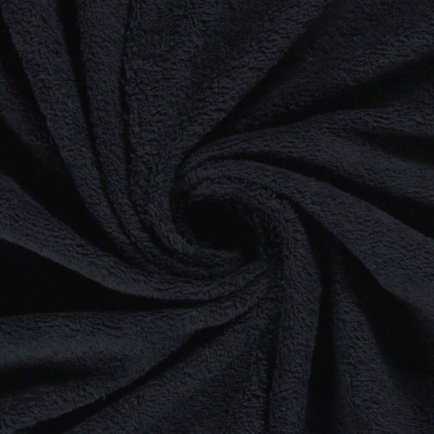 Terry Towelling fabric Unicolour Navy