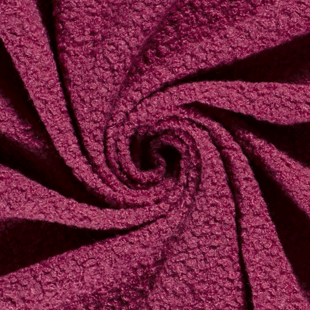 Bouclé fabric Unicolour Fuchsia