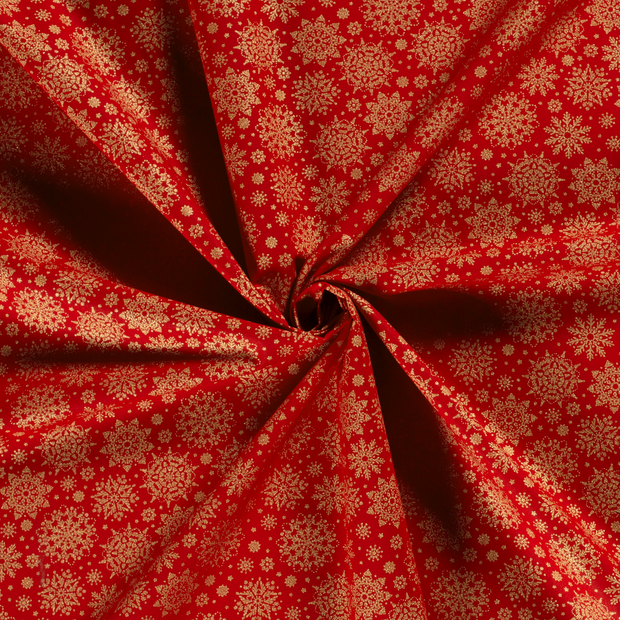 Cotton Poplin fabric printed and foil 