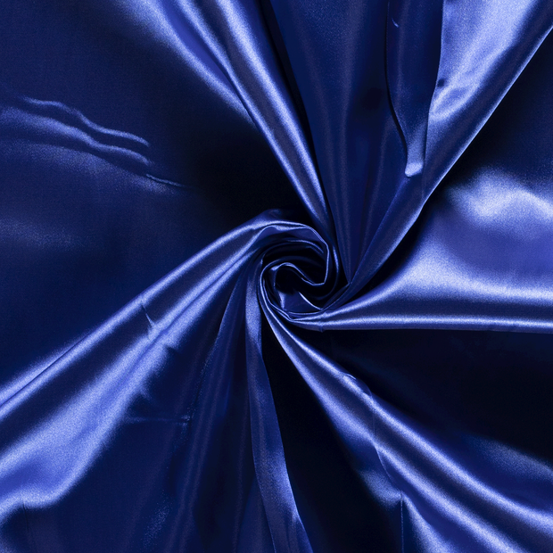 Satin tissu Unicolore Cobalt