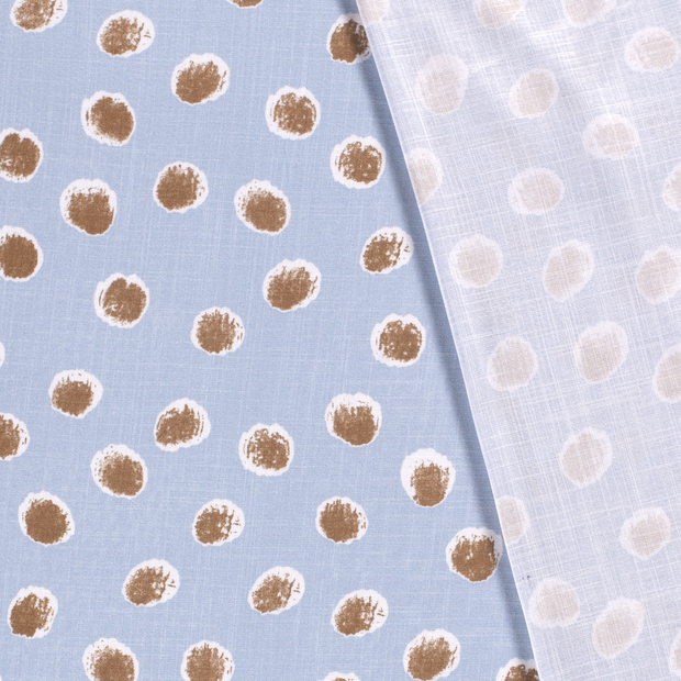 Woven Viscose Stretch fabric Spots printed 