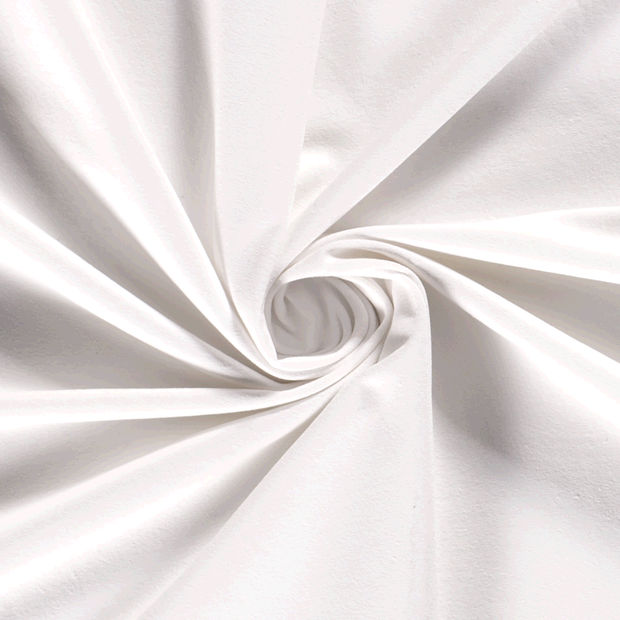 French Terry fabric Unicolour Optical White