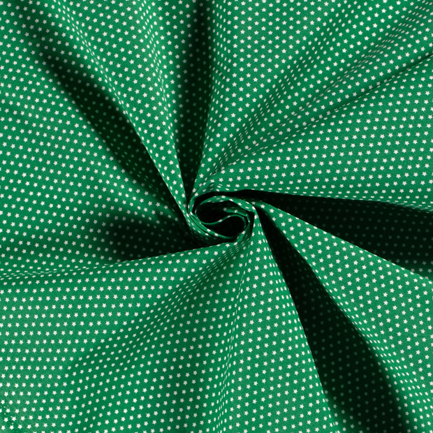 Cotton Poplin fabric Green printed 