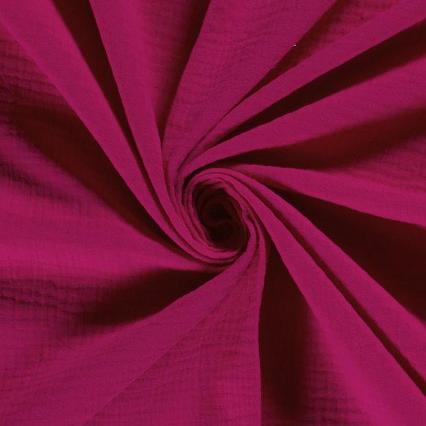 Muslin fabric Unicolour Fuchsia
