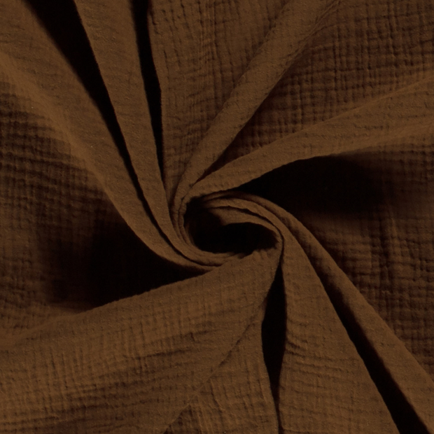 Muslin fabric Unicolour Brown