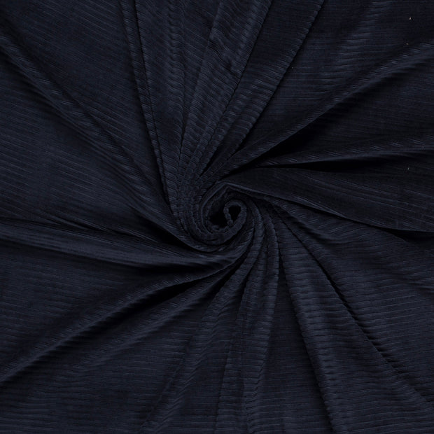 Nicky Velours Rib fabric Navy 