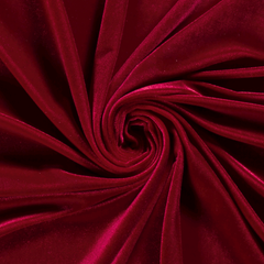 Fluweel Effen Donker rood