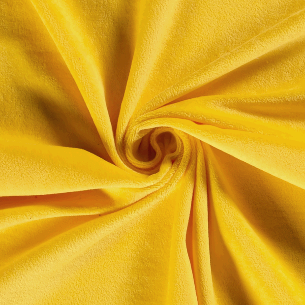 Nicky velours fabric Unicolour Yellow