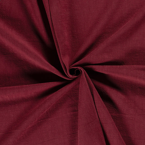 Ramie Lin tissu Bordeaux délavé 