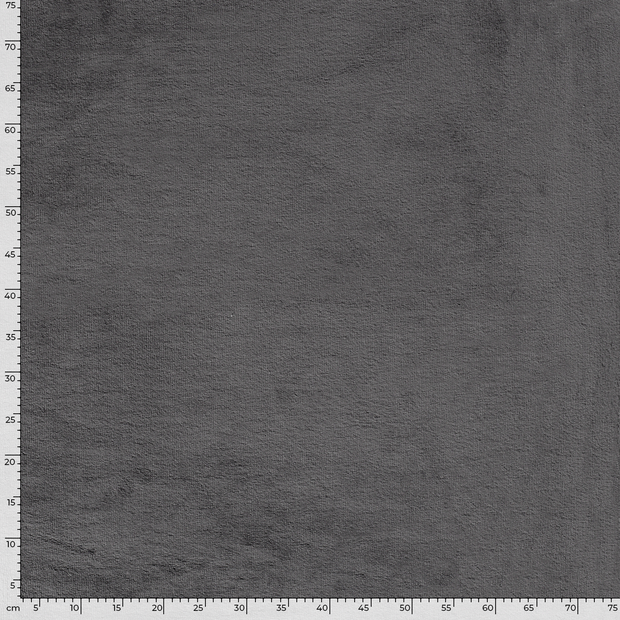 Polaire de Bambou tissu Unicolore Gris foncé