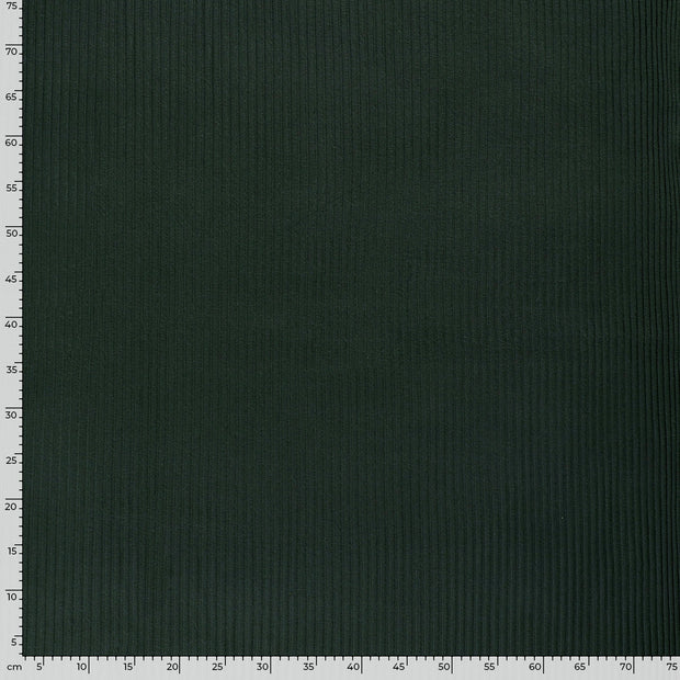 Rib Jersey fabric Unicolour Dark Green