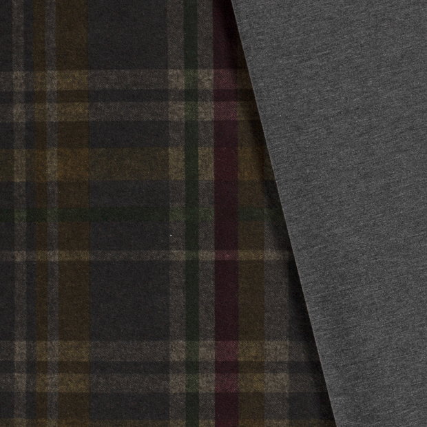 Punta di Roma fabric Checks Dark Grey