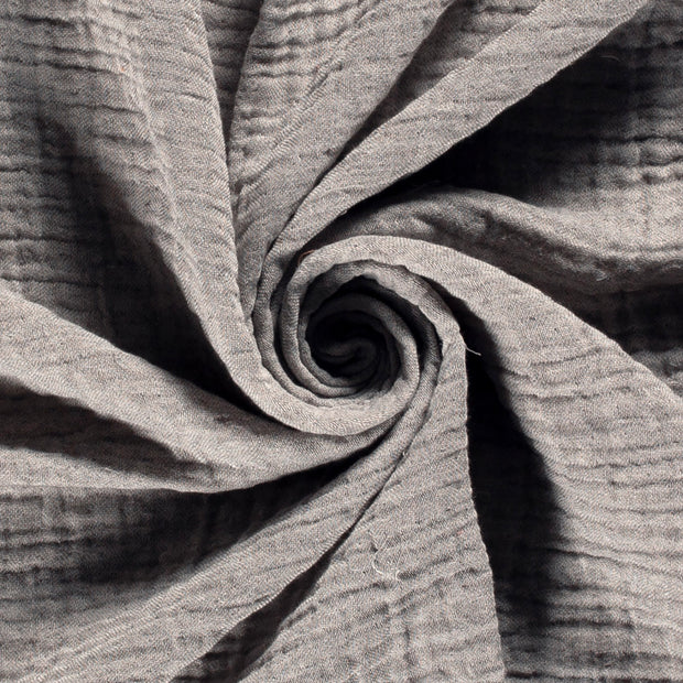 Muslin Four Layer fabric Unicolour Grey