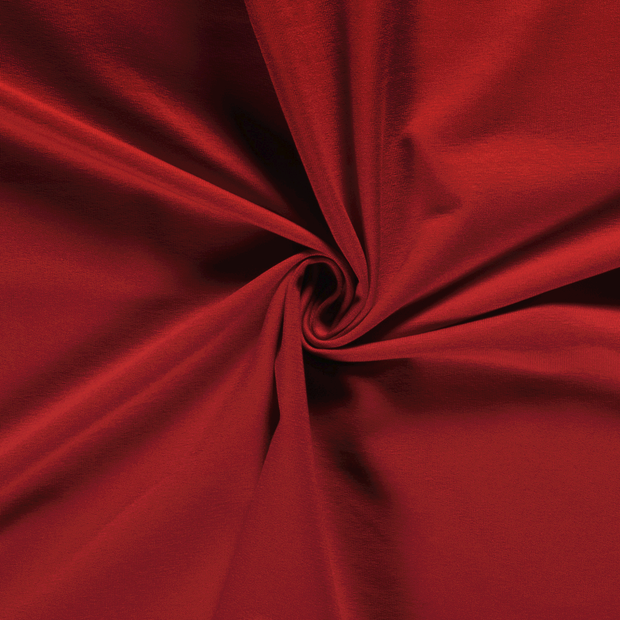 French Terry fabric Unicolour Red