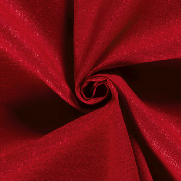 Ramie Linen fabric Unicolour Red