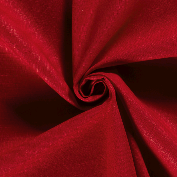 Ramie Lin tissu Unicolore Rouge