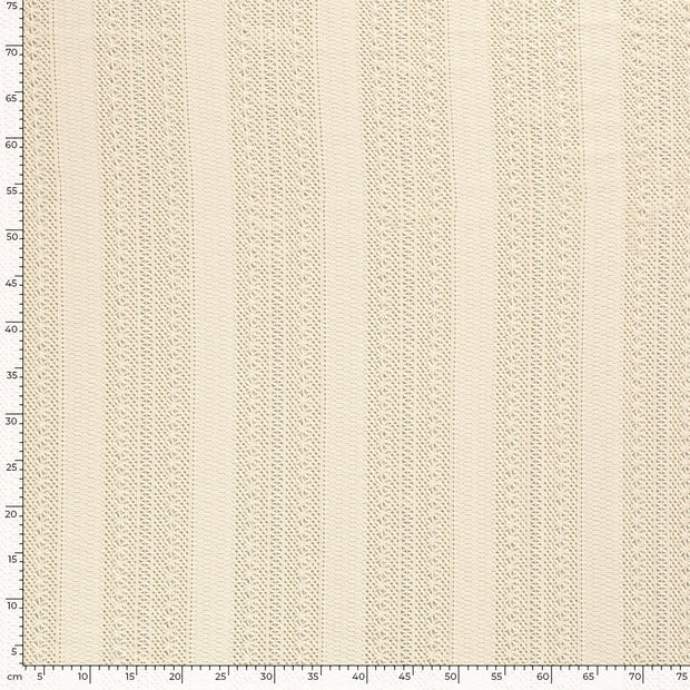 Lace fabric Stripes Beige