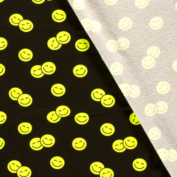 French Terry fabric Faces brushed neon printed 