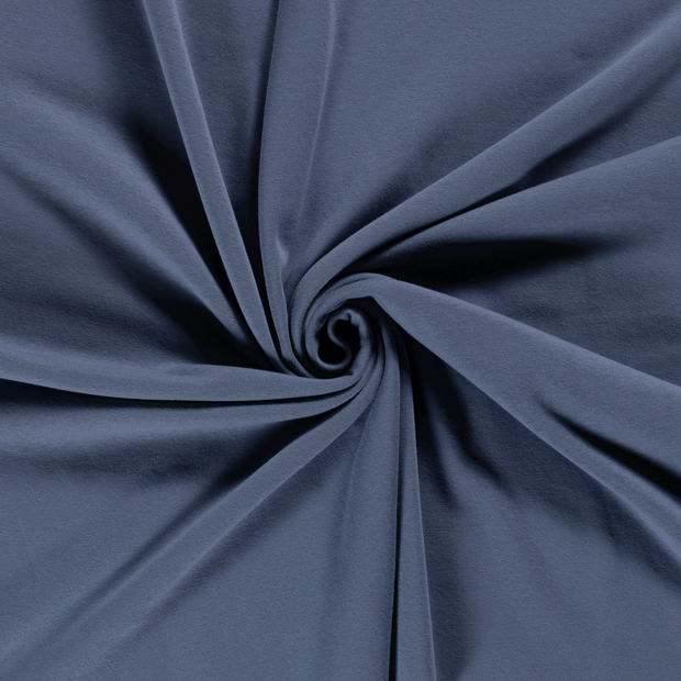 Alphen Fleece fabric Indigo brushed 