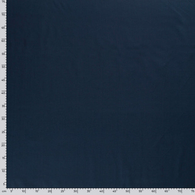 Popeline de Coton tissu Unicolore Bleu Marine