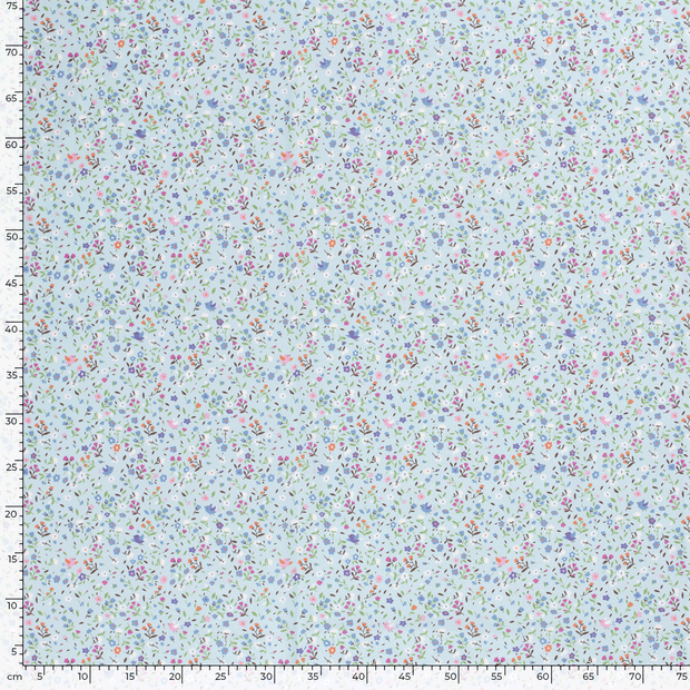 Cotton Poplin fabric Millefleurs 