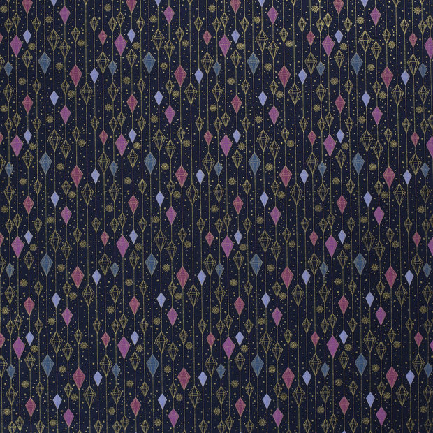 Cotton Poplin fabric Navy 