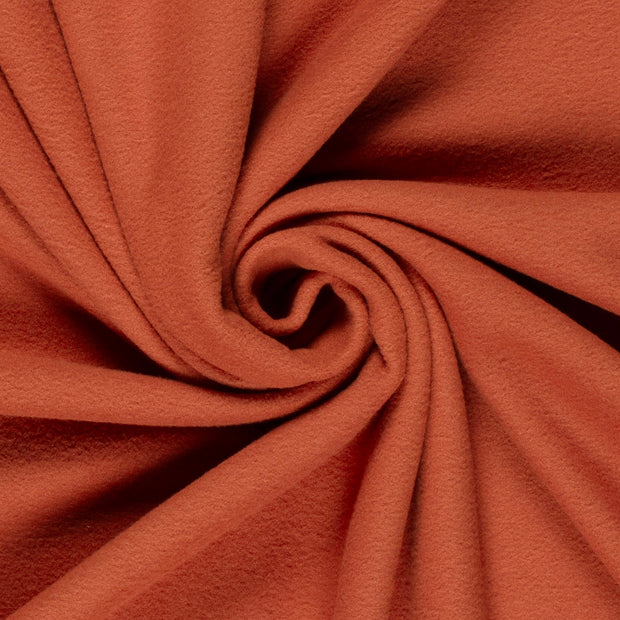 Microfleece fabric Unicolour Brique