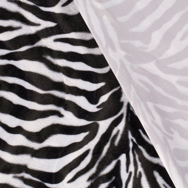 Velours fabrik Zebras bedruckt 