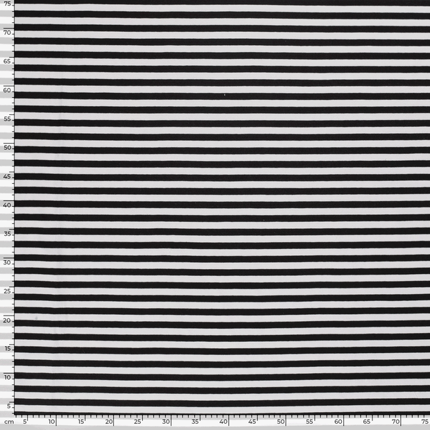 Cotton Jersey Yarn Dyed fabric Stripes Black