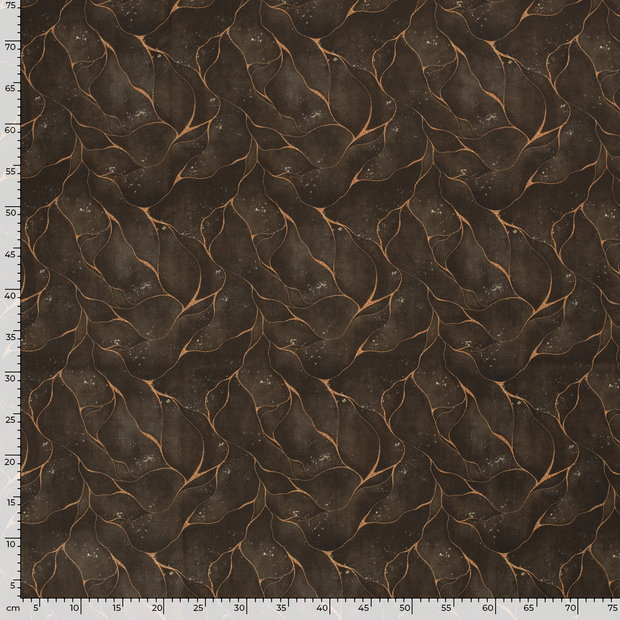 Panama BCI Cotton fabric Abstract Brown