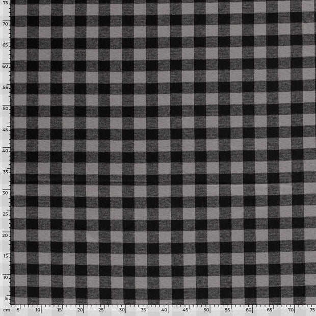 Polyester Jersey fabric Checks Grey