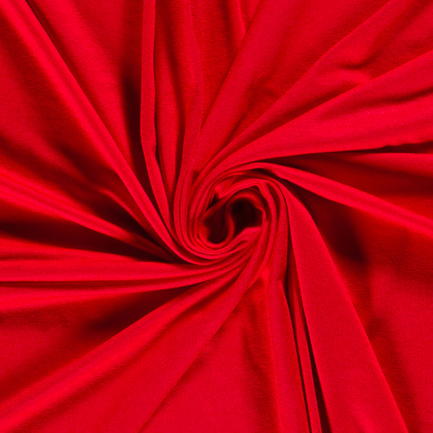 Jersey de Viscose tissu Unicolore Rouge