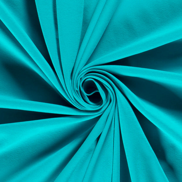 Katoen Jersey stof Effen Turquoise