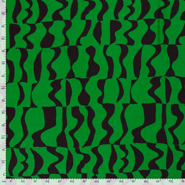 Borken Crepe tela Verde