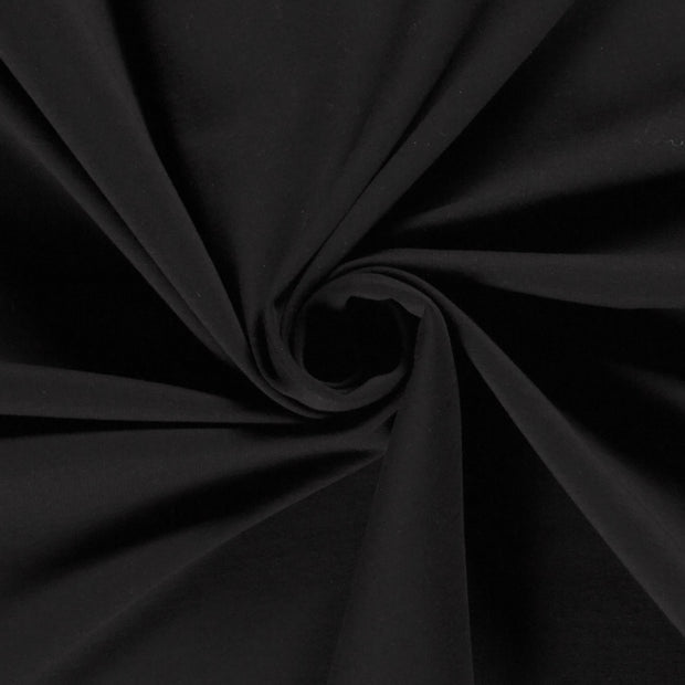 French Terry fabric Unicolour Black