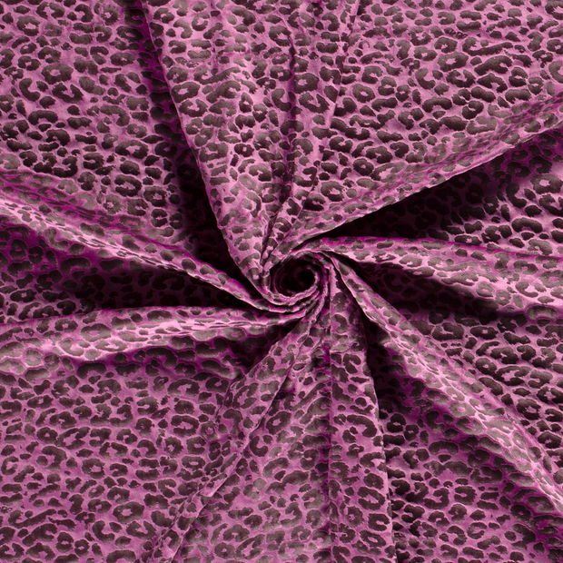 Velvet fabric Fuchsia embossed 