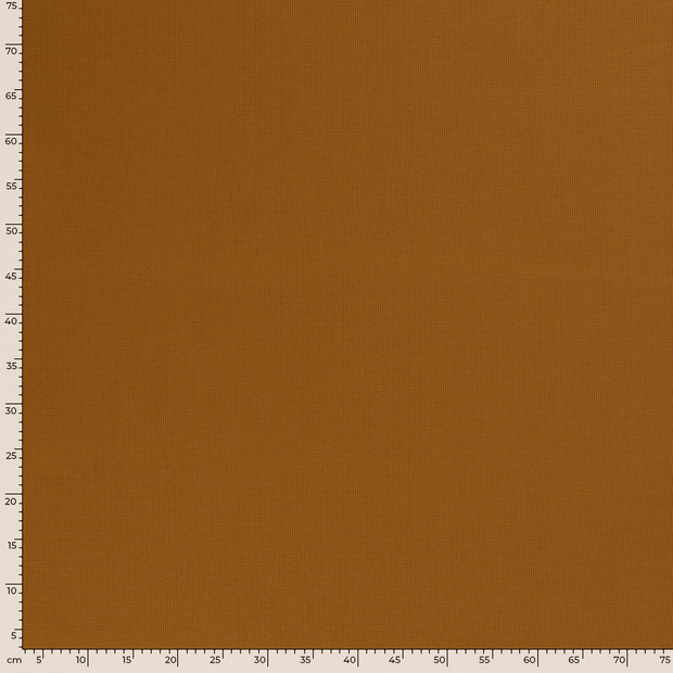 Gauffré Jersey tissu Unicolore Caramel