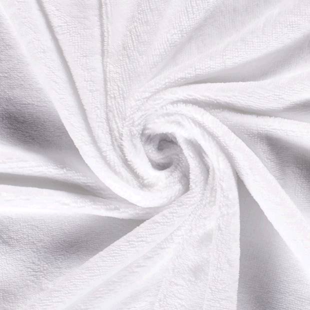 Bamboo Fleece fabric Unicolour Optical White