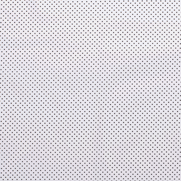 Cotton Poplin fabric Dots White