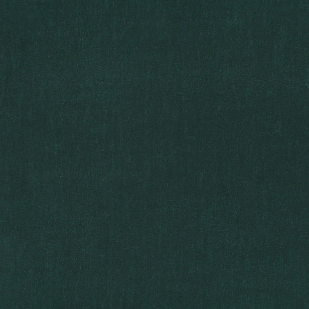 Viscose Lin Chaine et Trame tissu Vert foncé mat 