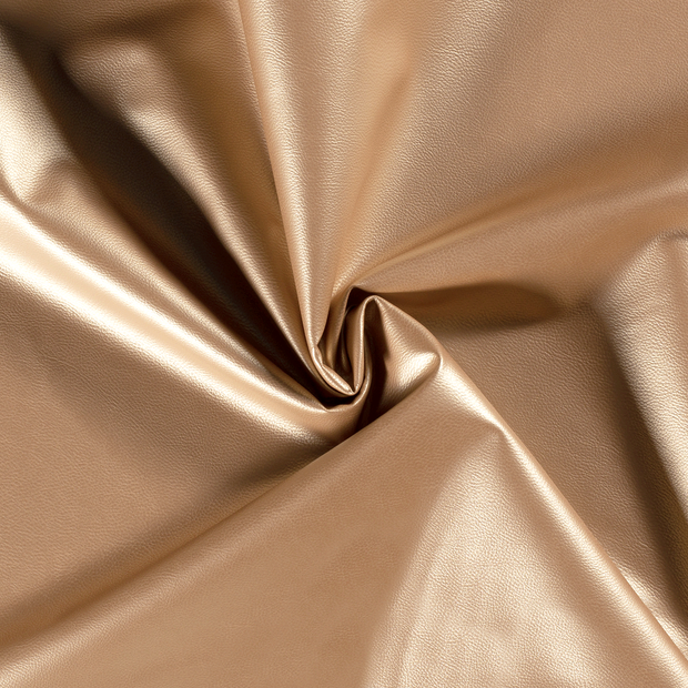 Artificial Leather fabric Rose Gold backed 