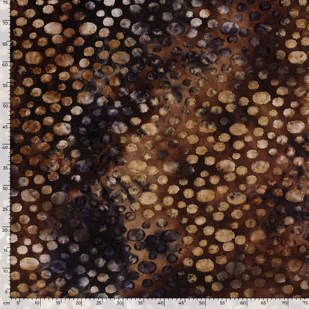 Burnout Jacquard fabric Tie Dye Brown