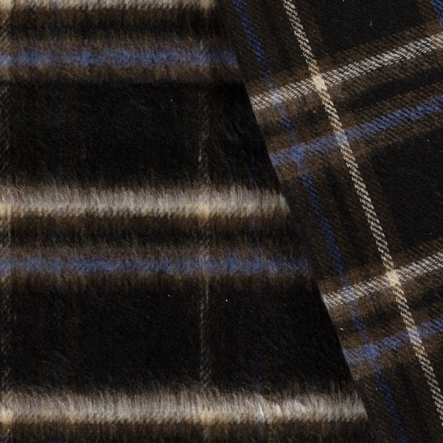 Jacquard fabric Checks brushed 