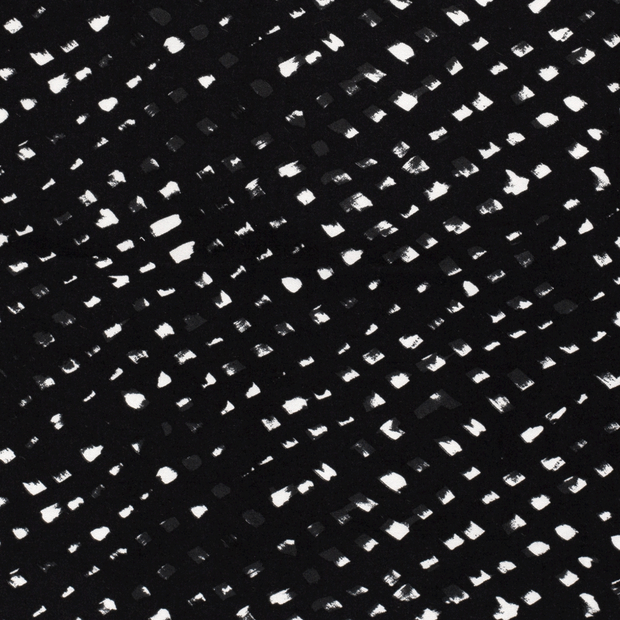 Bengaline fabric Spots Black