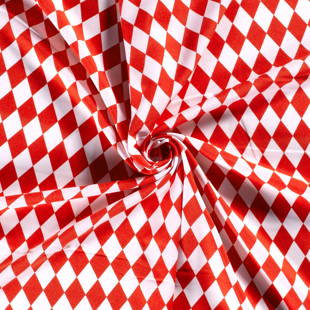 Power Stretch fabric Red printed 