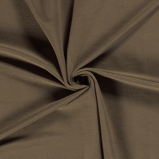 Ottoman jersey fabric Brown Taupe 