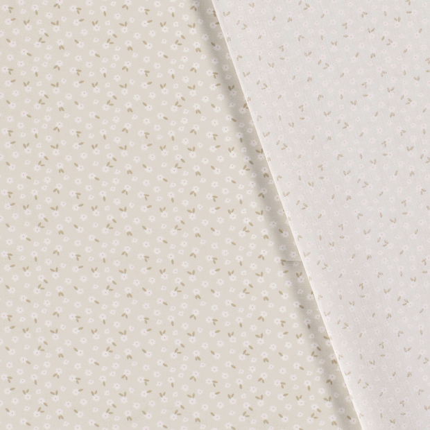 Cotton Poplin fabric Millefleurs printed 