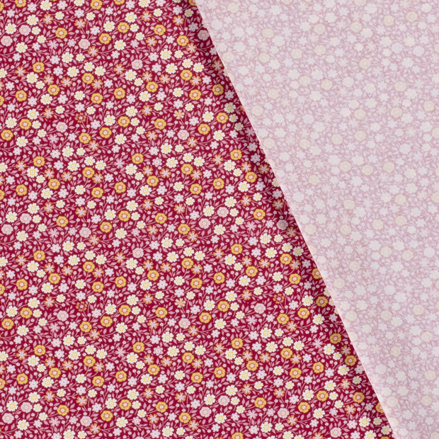 Cotton Poplin fabric Millefleurs printed 