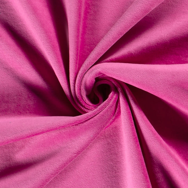 Nicky velours fabric Unicolour Pink